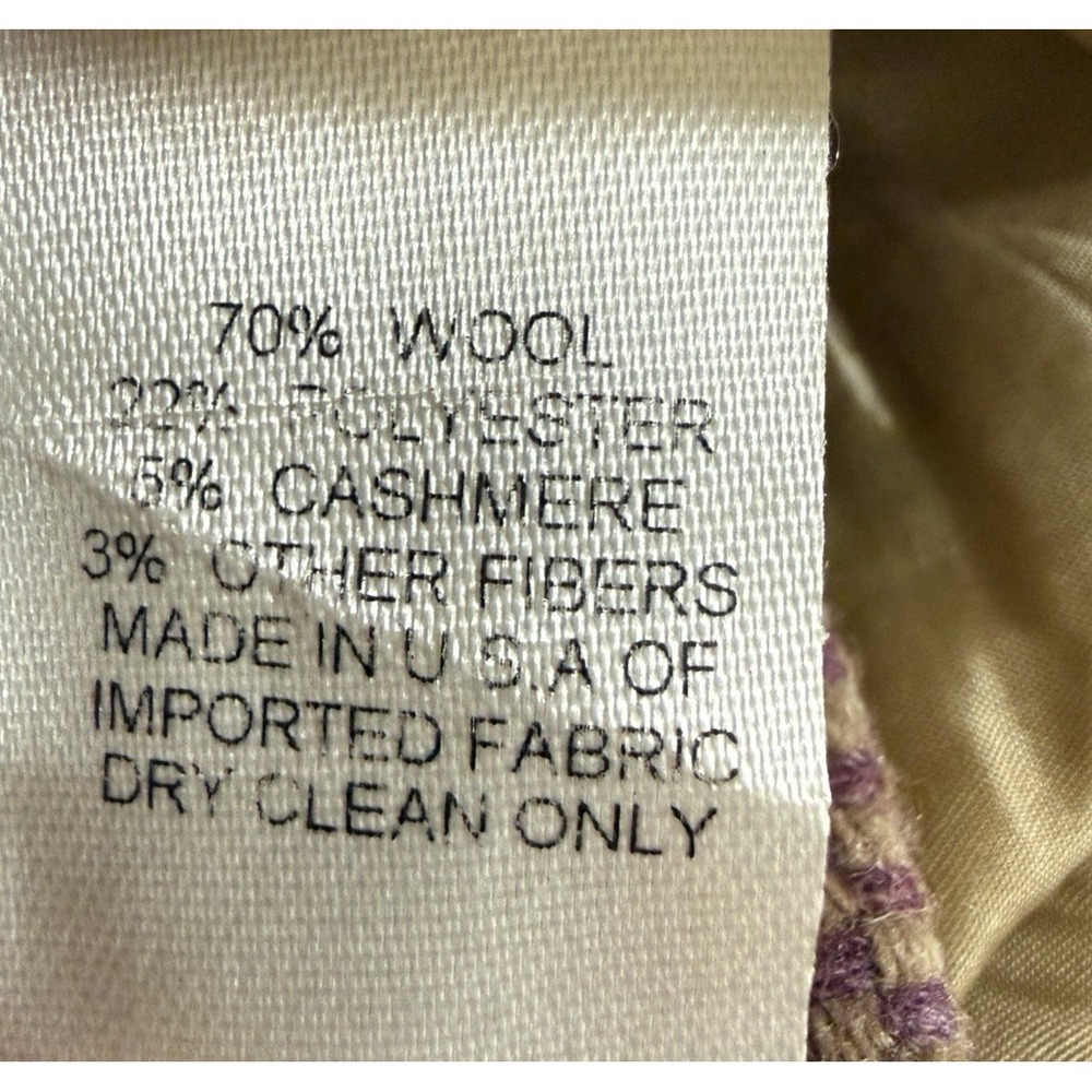 Vintage Skirt Tweed Wool Cashmere Classic Old Money 80s Academia Sz 6 Pink Mauve - Picture 9 of 12